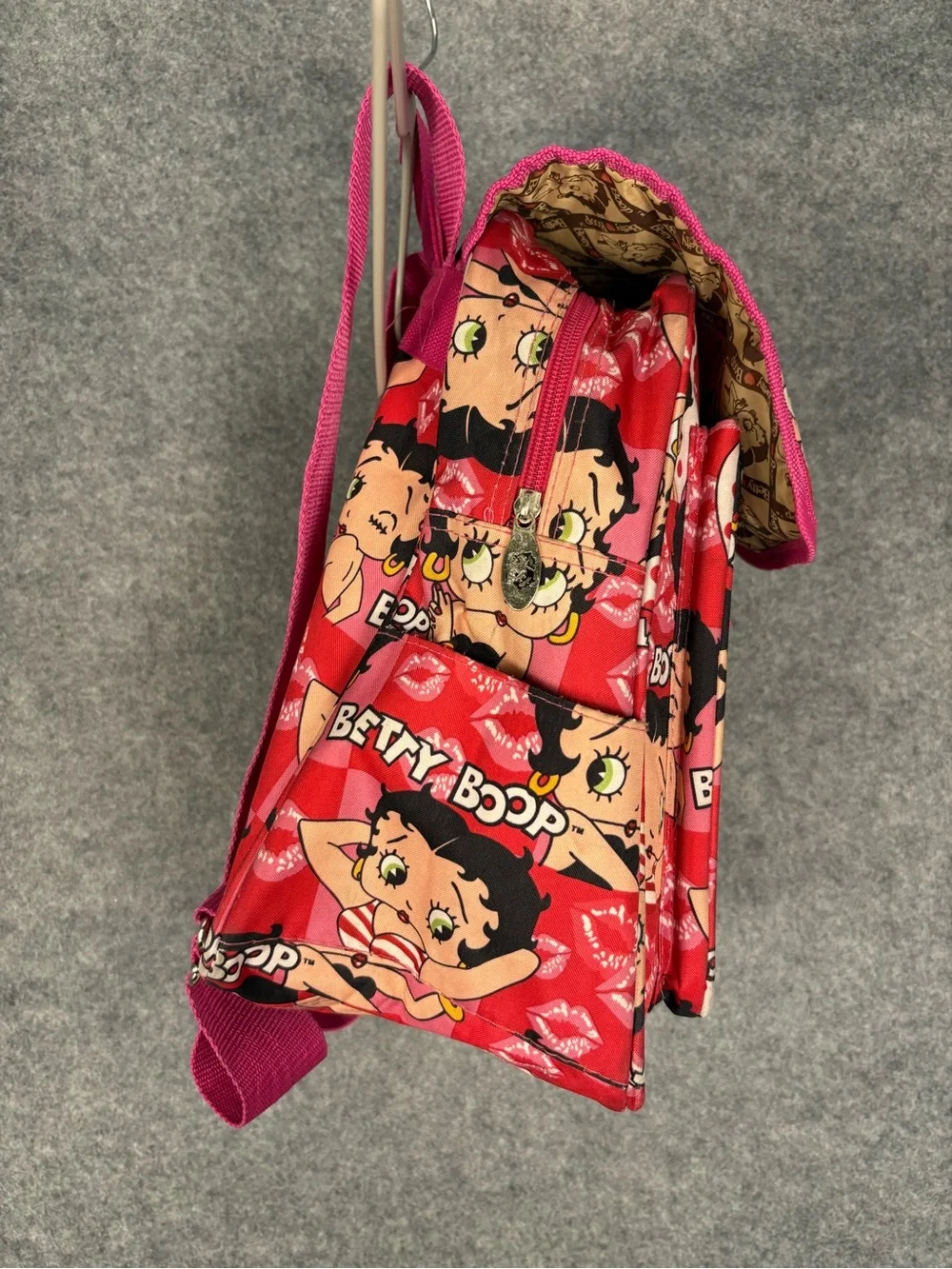 Betty Boop Pink Red Y2K All Over Print Backpack